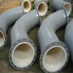 Abrasion resistant ceramic lined pipe and elbow